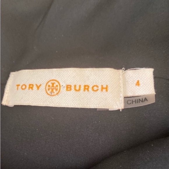 Tory Burch Lucia Black/White Zebra Stripes Straps Tunic Top SZ 4 - Picture 7 of 7